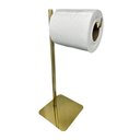 Ver imagem 4 de Kit Banheiro Inox Dourado Lixeira 5l e Papeleira Dourada Fineza
