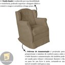 Ver imagem 5 de Poltrona Amamentação com Balanço e Puff Luxo Suede Manuela:Bege Escuro