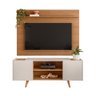 Painel para Tv Maia com Rack River Freijó/off White - Colibri Móveis - Freijó/off White - 1