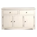 Ver imagem 3 de Balcão Buffet de Madeira Maciça com 3 Portas e 2 Gavetas Branco Envelhecido