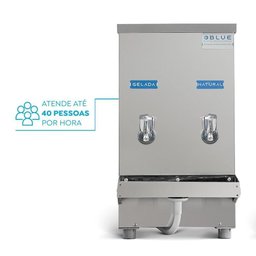 Bebedouro Purificador Industrial Blue Bancada 2 Torneiras Natural e Gelada 20l Pib20l127vn-2t Inox - 3