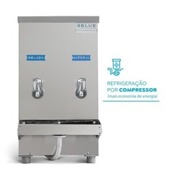 Bebedouro Purificador Industrial Blue Bancada 2 Torneiras Natural e Gelada 20l Pib20l127vn-2t Inox - 5
