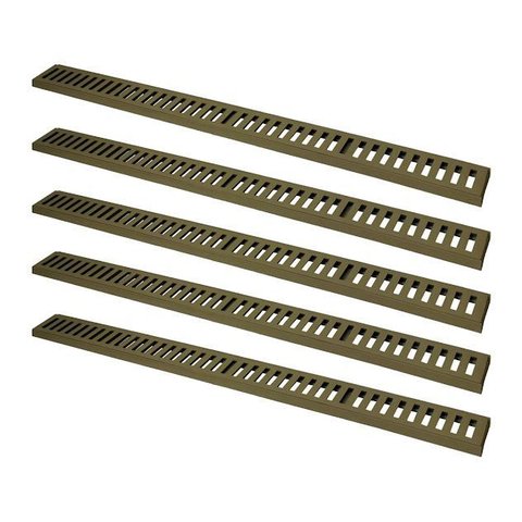 Kit 5 Ralo Grelha Linear Caixilho em Alumínio Fendi 15x100cm