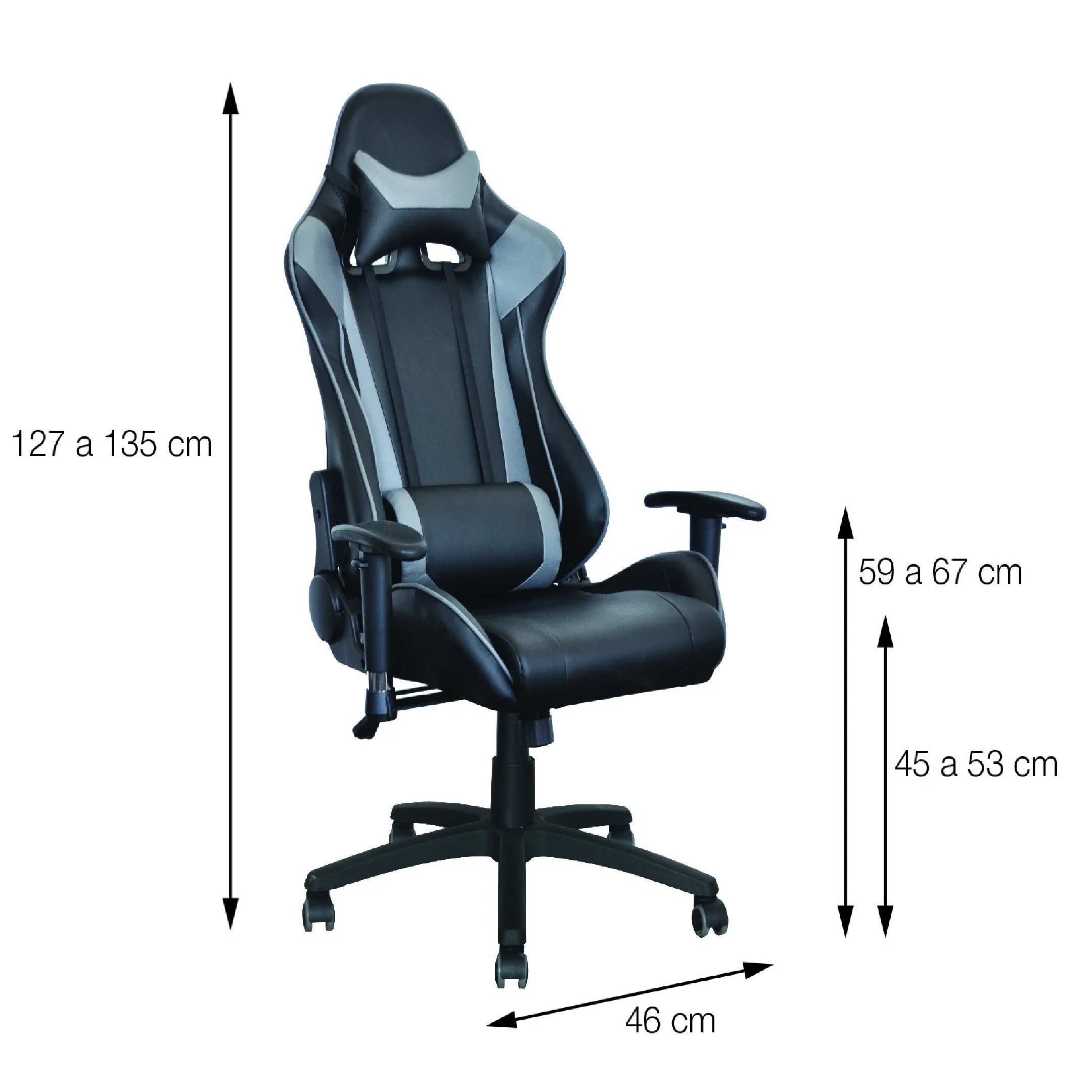 Cadeira Gamer Estofada Espuma PU com Rodízios 9918 OR Design - 3
