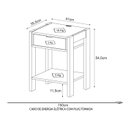 Ver imagem 5 de Cama Solteirocm8006 e Mesa de Cabeceira Az1016 Qt5 Nogal Branco Tecno Mobili