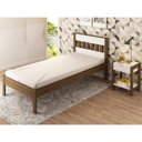 Ver imagem 1 de Cama Solteirocm8006 e Mesa de Cabeceira Az1016 Qt5 Nogal Branco Tecno Mobili