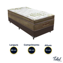 Ver imagem 3 de Cama Box Solteiro Marrom e Colchão Gold Ultragel Molas Ensacadas Ortobom