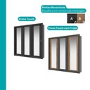 Ver imagem 4 de Guarda Roupa Casal 3 Portas Doha Prime 2 Gavetas Carraro Ripado Preto Touch