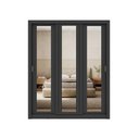 Ver imagem 3 de Guarda Roupa Casal 3 Portas Doha Prime 2 Gavetas Carraro Ripado Preto Touch