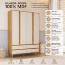 Ver imagem 5 de Kit Berço Guarda Roupa e Cômoda Quarto Infantil MDF Theo