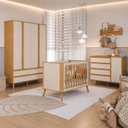 Ver imagem 1 de Kit Berço Guarda Roupa e Cômoda Quarto Infantil MDF Theo