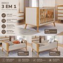 Ver imagem 4 de Kit Berço Guarda Roupa e Cômoda Quarto Infantil MDF Theo