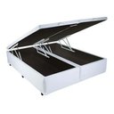 Ver imagem 1 de Cama Box Baú Queen Reforçada Fabricação Própria - Corino - Branco