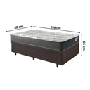 Ver imagem 2 de Cama Box Solteiro Baú Corino Linho com Colchão Adapto Molas Ensacadas 88x188 Ecoflex