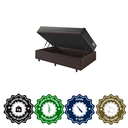 Ver imagem 6 de Cama Box Solteiro Baú Corino Linho com Colchão Adapto Molas Ensacadas 88x188 Ecoflex