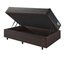 Ver imagem 4 de Cama Box Solteiro Baú Corino Linho com Colchão Adapto Molas Ensacadas 88x188 Ecoflex