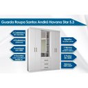 Ver imagem 2 de Guarda Roupa Solteiro 5 Portas e 3 Gavetas Havana Star 5.3 Atacama - Santos Andirá