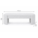 Ver imagem 4 de Recamier Puff Decorativo Fly 110cm Cama Casal Estofados:cinza