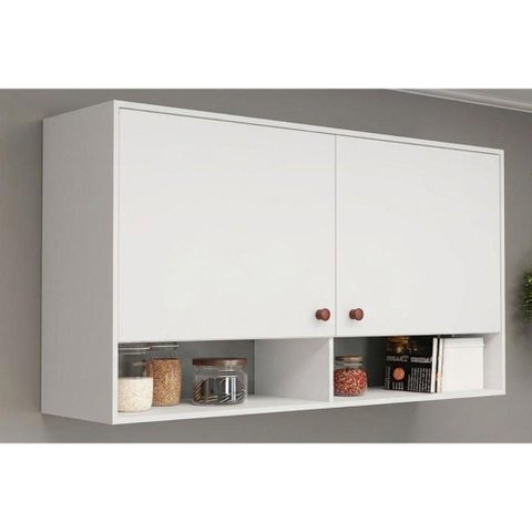Armário Aéreo Cozinha Torino 2PRTAS 120cm Branco Movelbento