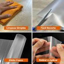 Ver mais imagens de Película Tph Autoadesiva Transparente Mate Fosco para Proteção de Móveis 60x500cm