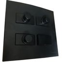 Ver imagem 3 de Conjunto 4x4" Linha Clean Preto Fosco MarGirius 1 Interruptor Simples 3 Dimmer 127 v