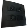 Conjunto 4x4" Linha Clean Preto Fosco MarGirius 1 Interruptor Simples 3 Dimmer 127 v - 3