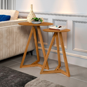 Ver imagem 4 de Mesa Lateral Apoio Classic Madeira Mezanino Offwhite Branco Offwhite Cor:marrom