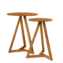 Ver imagem 1 de Mesa Lateral Apoio Classic Madeira Mezanino Offwhite Branco Offwhite Cor:marrom