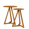 Mesa Lateral Apoio Classic Madeira Mezanino Offwhite Branco Offwhite Cor:marrom - 1