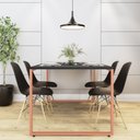 Ver imagem 6 de Mesa de Jantar 4 Lugares 135cm Industrial Aço Tampo em BP Porto Espresso Móveis