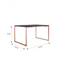 Ver imagem 3 de Mesa de Jantar 4 Lugares 135cm Industrial Aço Tampo em BP Porto Espresso Móveis