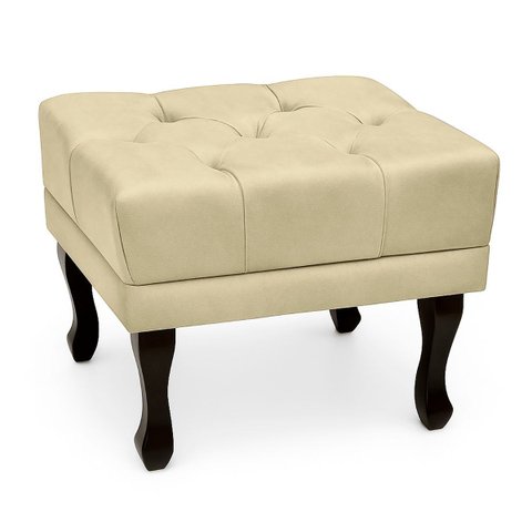 Puff Retro Confortável e Clássico Suede