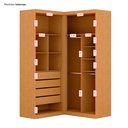 Ver imagem 5 de Guarda Roupa de Canto 4 Portas 4 Gavetas Tuim Yescasa