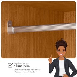 Guarda Roupa de Canto 4 Portas 4 Gavetas Tuim Yescasa - 7
