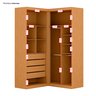Guarda Roupa de Canto 4 Portas 4 Gavetas Tuim Yescasa - 5