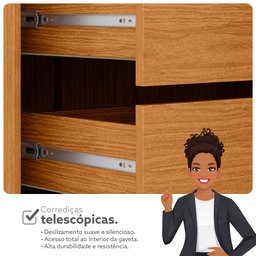 Guarda Roupa de Canto 4 Portas 4 Gavetas Tuim Yescasa - 8
