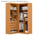 Ver imagem 4 de Guarda Roupa de Canto 4 Portas 4 Gavetas Tuim Yescasa Bege/Cinamomo/Off White