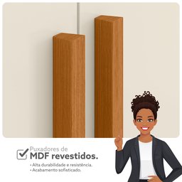 Guarda Roupa de Canto 4 Portas 4 Gavetas Tuim Yescasa - 10