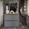Sapateira para Quarto ou Hall com 2 Portas Basculantes Moderna Mell - 4