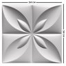 Forma 3D Gesso e Cimento ABS 1mm - Flor do Oriente 34x34 cm - 7