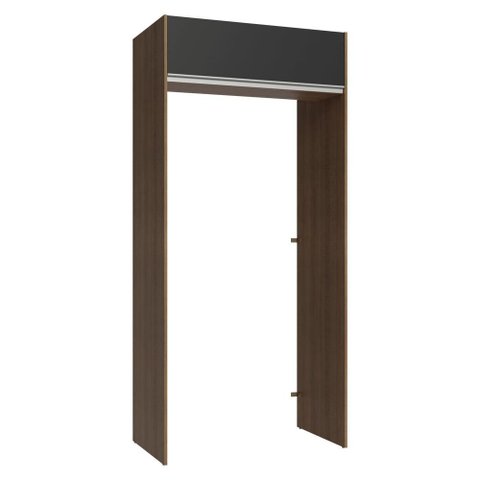 Porta-geladeira 103 Cm 1 Porta Basculante Rustic/preto Glamy Madesa