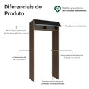 Ver imagem 3 de Porta-geladeira 103 Cm 1 Porta Basculante Rustic/preto Glamy Madesa