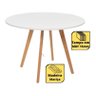 Mesa de Jantar Sala Cozinha Leda Compacta Ideal para Ambientes Pequenos e Modernos Cor Branca 80cm - 9