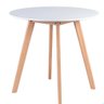 Mesa de Jantar Sala Cozinha Leda Compacta Ideal para Ambientes Pequenos e Modernos Cor Branca 80cm - 8