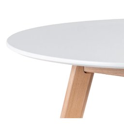Mesa de Jantar Leda Compacta Ideal para Ambientes Pequenos e Modernos Cor Branca 80cm - 5