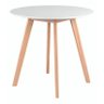 Mesa de Jantar Sala Cozinha Leda Compacta Ideal para Ambientes Pequenos e Modernos Cor Branca 80cm - 2