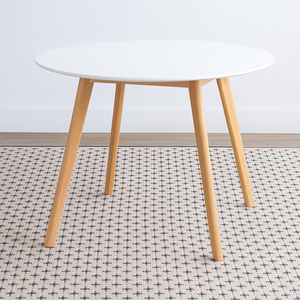 Mesa de Jantar Sala Cozinha Leda Compacta Ideal para Ambientes Pequenos e Modernos Cor Branca 80cm
