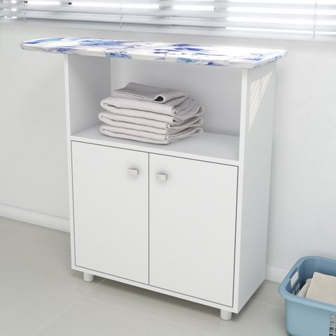 Tábua de Passar Roupa com Armário 2 Portas Multimóveis Cr30011 Branca