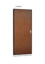 Ver imagem 4 de Kit Porta Madeira com Batente Aço Tradição -215 X 81 Cm R-120 - Mogno:direito