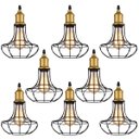 Ver imagem 1 de Kit 8 Pendente de Aço Taschibra 40w Vintage 185 Preto Lustre